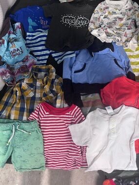 Toddler White Henley Shirt - Brand Unknown